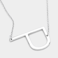 Monogram Metal Pendant Necklace