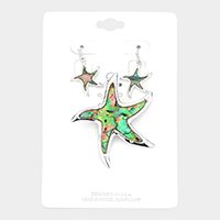 Abalone Starfish Magnetic Pendant Set