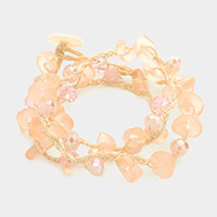 Translucency Beaded Wrap Bracelet