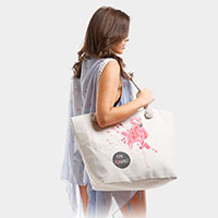 Flamingo Beach Tote Bag