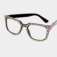 Crystal Embellished Wayfarer Sunglasses