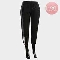 Side Stripes Detail Band Lounge Pants