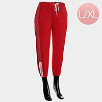 Side Stripes Detail Band Lounge Pants