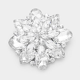 Crystal Flower Pin Brooch