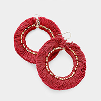 Tassel Fringe Round Dangle Earrings