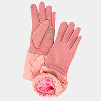 Solid Quilted Tris Smart Touch Gloves