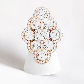 Crystal Round Embellished Stretch Ring