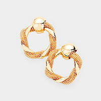 Mesh Metal Chain Knot Earrings