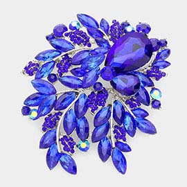 Floral Crystal Rhinestone Bouquet Brooch / Pendant