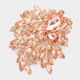 Floral Crystal Rhinestone Bouquet Brooch / Pendant