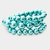 3PCS - Stackable Pearl Stretch Bracelets