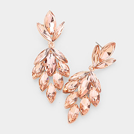 Crystal Marquise Cluster Evening Earrings