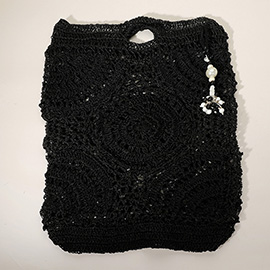 Crochet Pearl Bead Cluster Charm Tote Bags