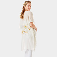 'Mother of Bride' Cover Up Kimono Poncho