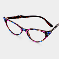 Crystal Cat Eyes Reading Glasses