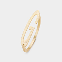 -G- Monogram Brass Metal Ring