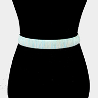 Shimmery Cord Chain Closure Belt