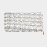 Bling Solid Zipper Wallet