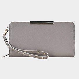 Faux Leather Zipper Wallet