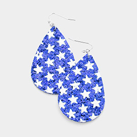 Glitter Star Teardrop Earrings