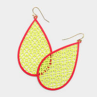 Filigree Moroccan Shaped Teardrop Earrings