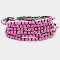 6PCS - Multi Layered Beaded Stretch Bracelet