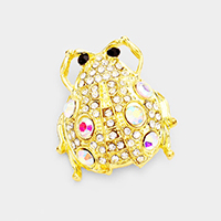 Rhinestone Pave Ladybug Pin Brooch