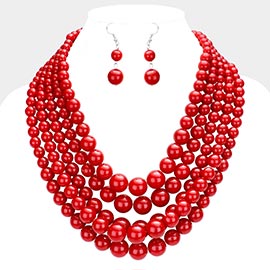 5Row Strand Pearl Necklace