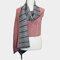 Super Soft Reversible Polka Dot Pleated Scarf Shawl