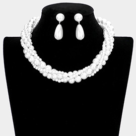 Braided Pearl Necklace