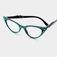 Crystal Cat Eyes Reading Glasses