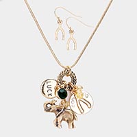 Elephant Luck Pendant Necklace 
