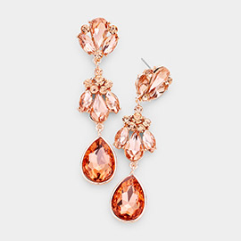 Crystal Vine Drop Evening Earrings