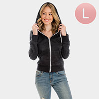 Charcoal Zip Up Hoodies Sweater