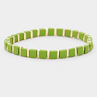 Square Color Block Stretch Bracelet 