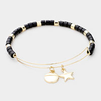 Star Metal Charm Bead Bracelet 