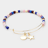 Star Metal Charm Bead Bracelet 