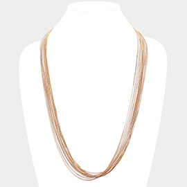 Thin Metal Layered Necklace