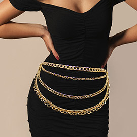 Chain Link Waist Layered Belt