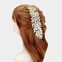 Rhinestone Floral Leaf Vine 
Wrap Headpiece