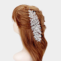 Rhinestone Floral Leaf Vine 
Wrap Headpiece