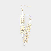 Feelings Drop Bar Earrings 