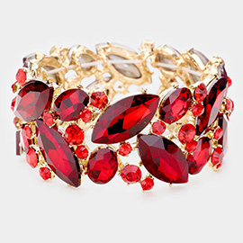 Marquise Crystal Stretch Evening Bracelet