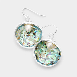 Abalone Shell Pearl Earrings