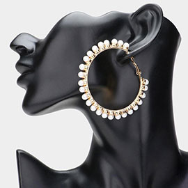 Pearl Hoop Earrings