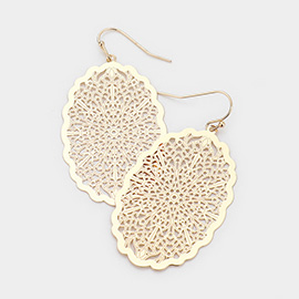 Brass Metal Filigree Earrings