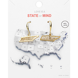 Gold Dipped Tennessee State Earrings