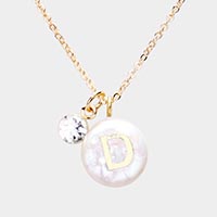 Freshwater Pearl Monogram Pendant Necklace