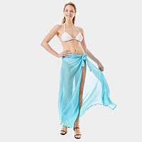 Solid Beach Wrap Skirt