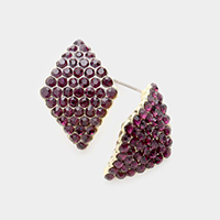 Rhinestone Rhombus stud Evening Earrings 